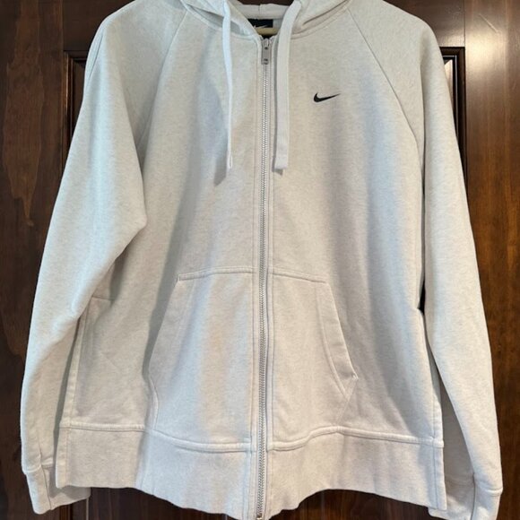 Nike Cream Hoodie with Side Vents, Size Medium - Picture 1 of 6